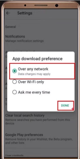 Customize App Download Preference