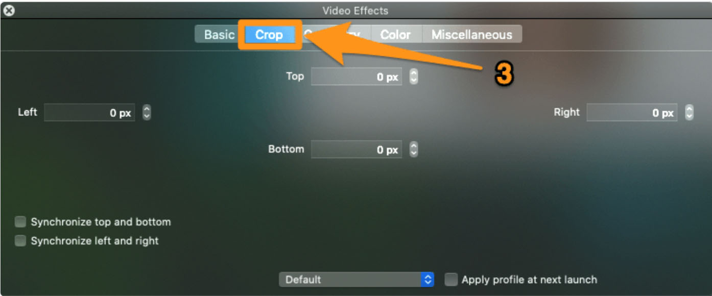 Crop Video in VLC