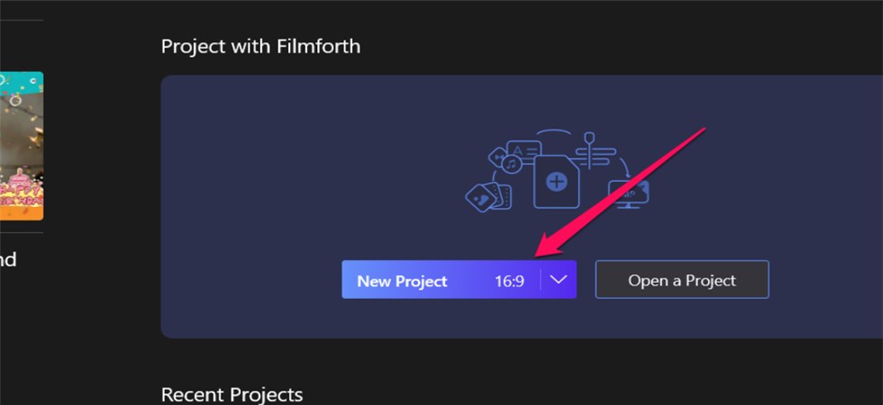 Create A New Project in FilmForth