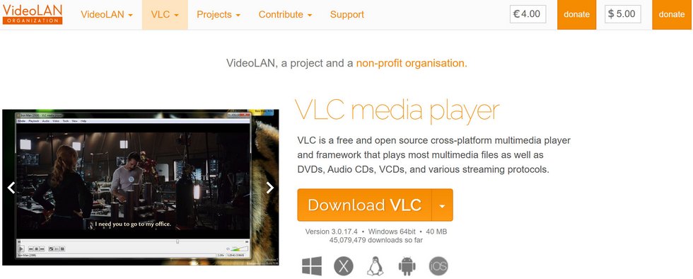 Go to VLC Website