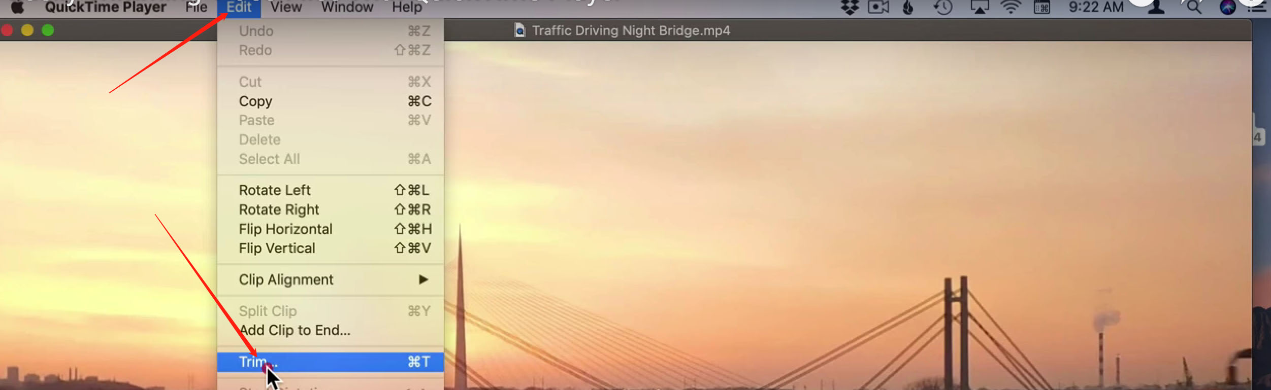 Go to Trim Video Mode