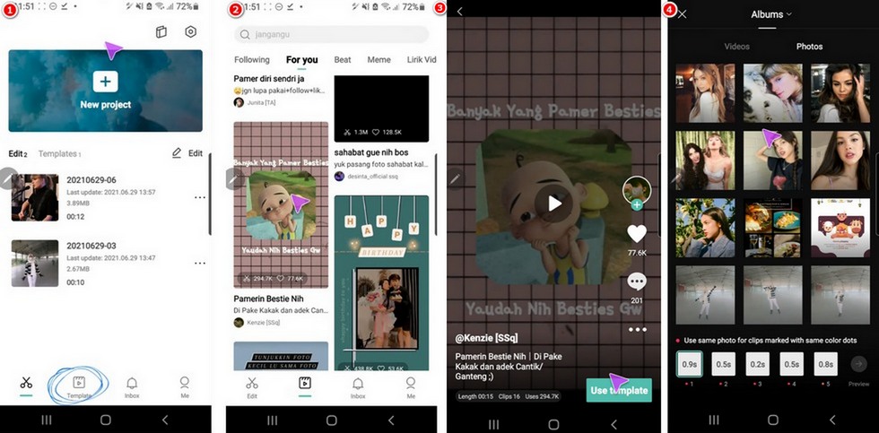Download CapCut Template with Button