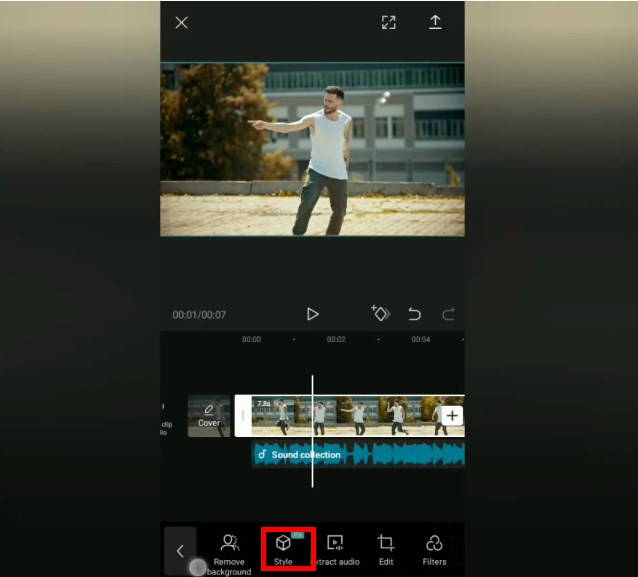 Click on the Style Button