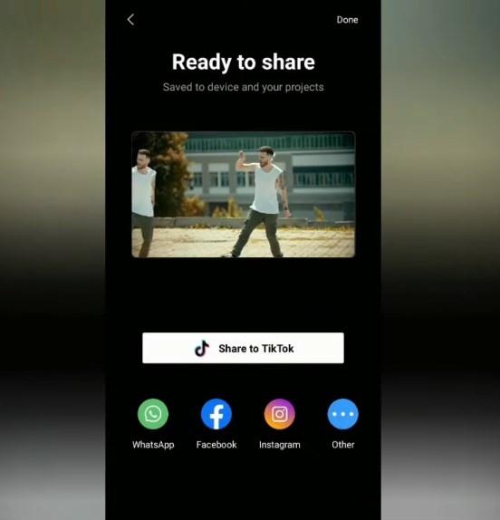Export and Share the Freeze Frame Video