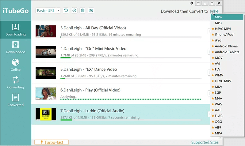 iTubeGo YouTube Downloader
