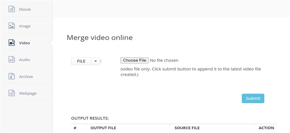 Merge Two Video Online with ACONVERT
