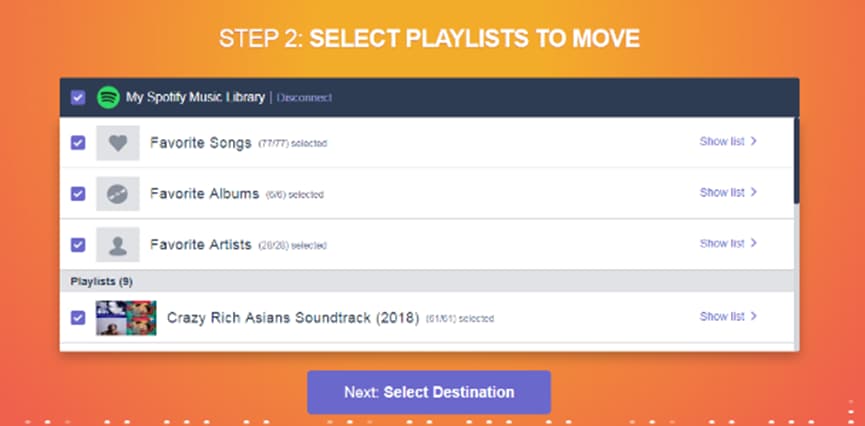 Pick the Music You Want to Transfer