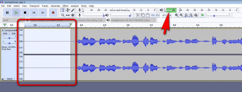 Collect Noise Sample in Audacity