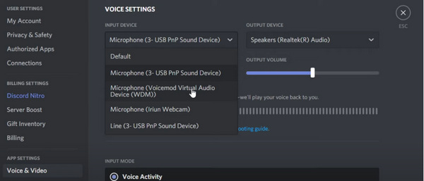 Connect Voicemod with Discord App