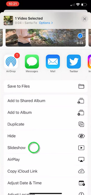 Create Slideshow to Loop the Video