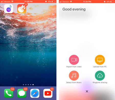 Import Video to Ringtones Maker App