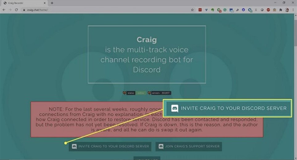 Invite Craig to Join the Discord Server