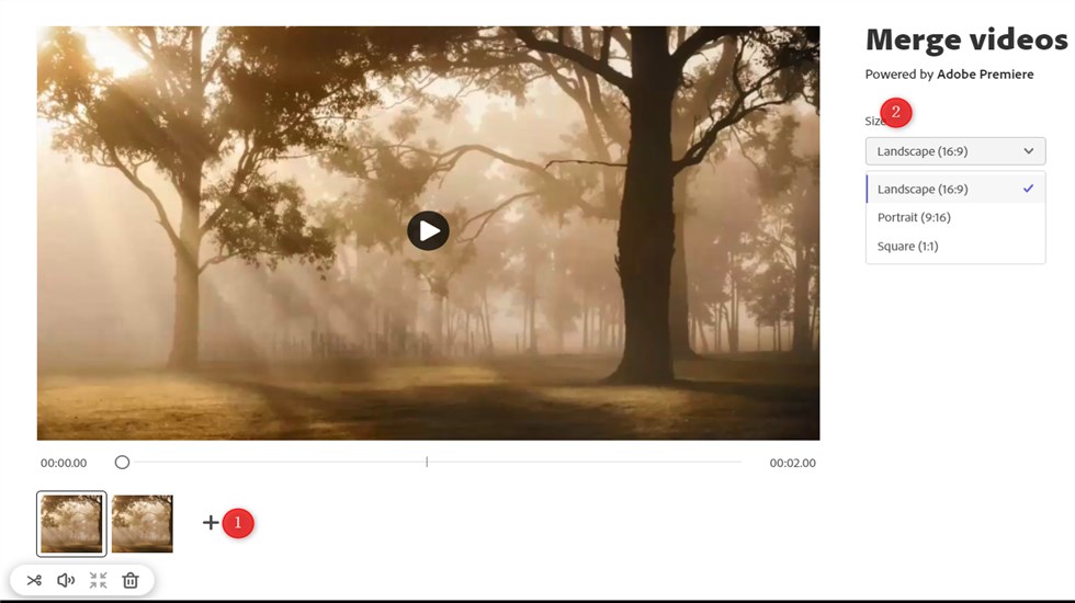 Merge Videos Online with Adobe Express