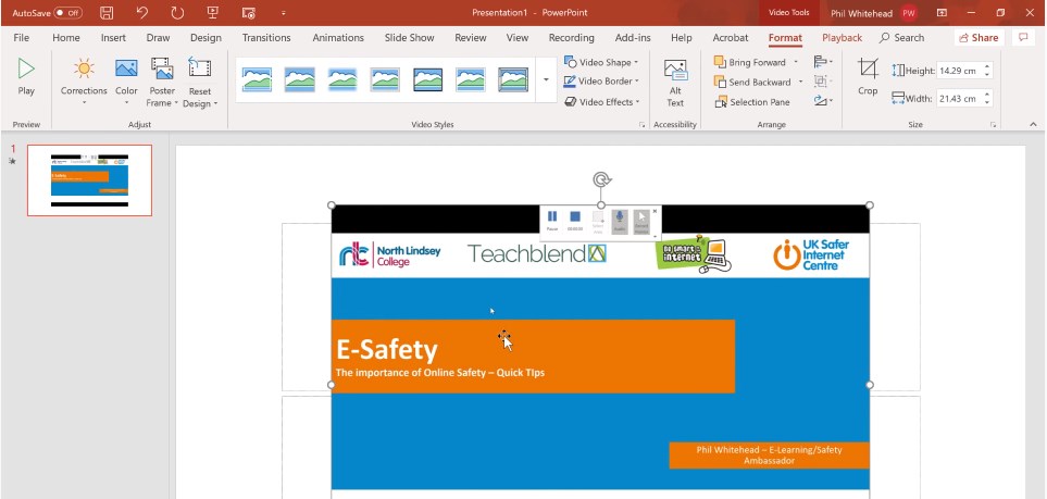 Preview the Recording File on PowerPoint