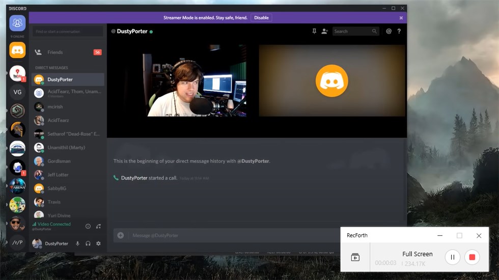 Record Discord Video Call with RecForth