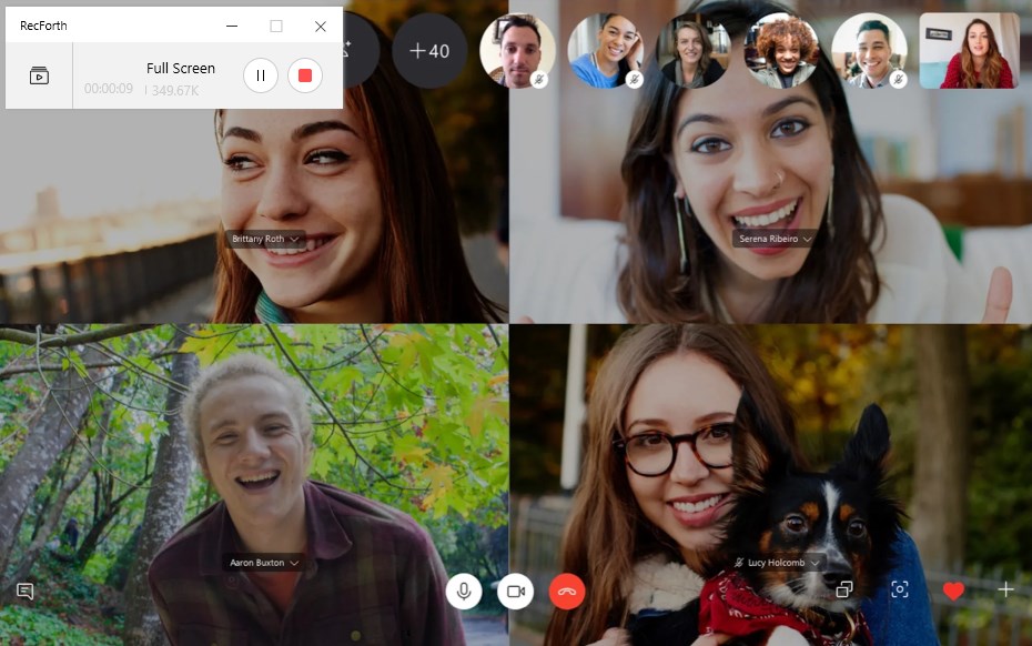 Record the Skype Video Call with RecForth