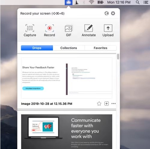 CloudApp Screen Recorder for Mac