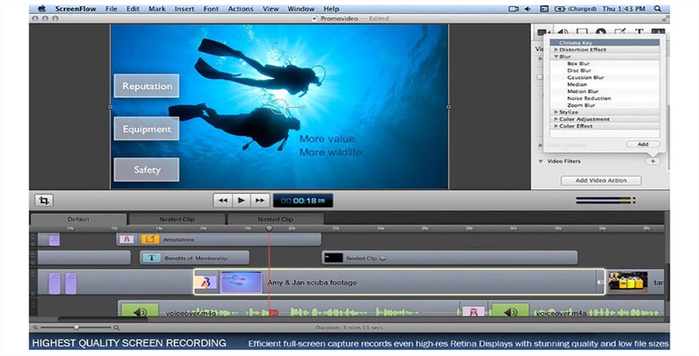 ScreenFlow Screen Recorder with Facecam and Audio