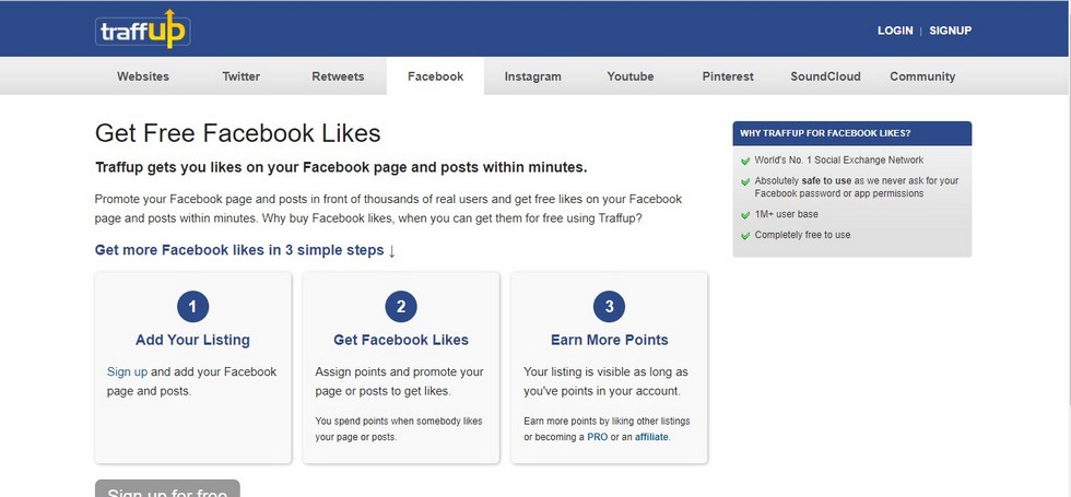 Traffup Facebook Likes
