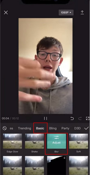 Add Blur Effect to Overlay in CapCut