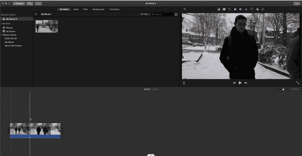 Open a Video in iMovie
