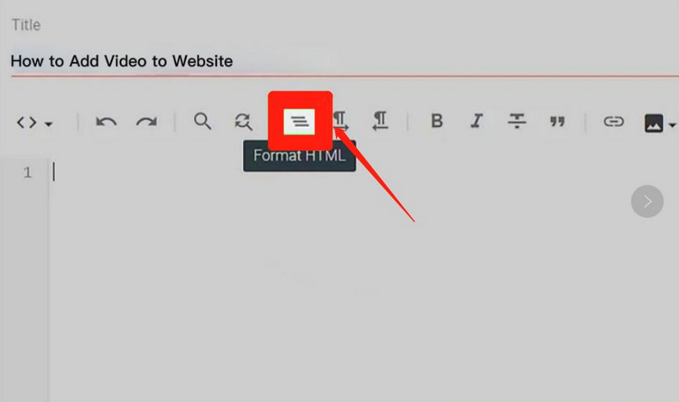 Enter the HTML Editing Mode