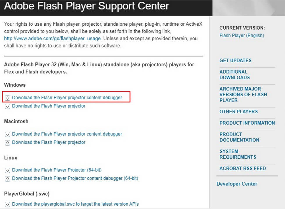 Download and Get Adobe Flash Player