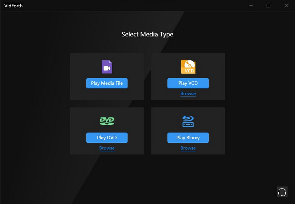 Select media format in VidForth