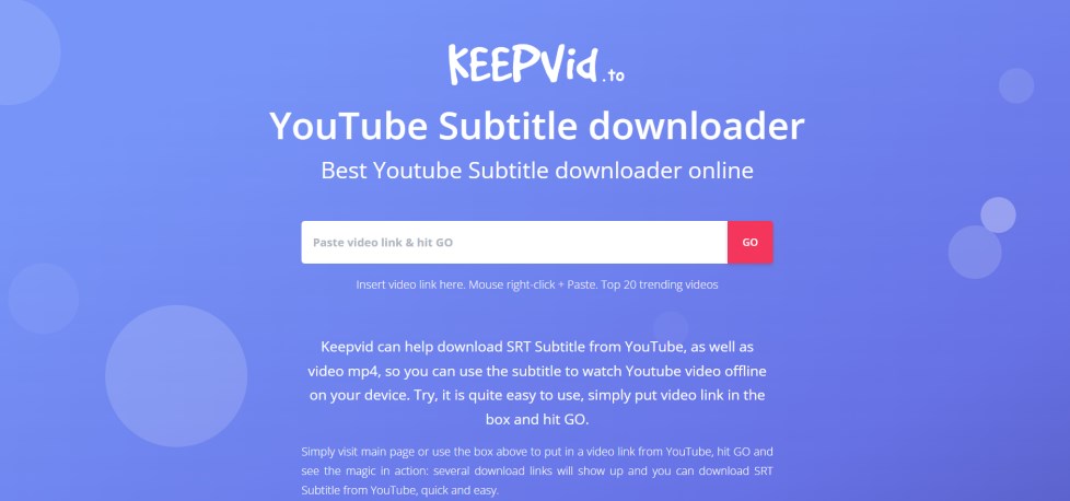 Keepvid Youtube Subtitle Downloader