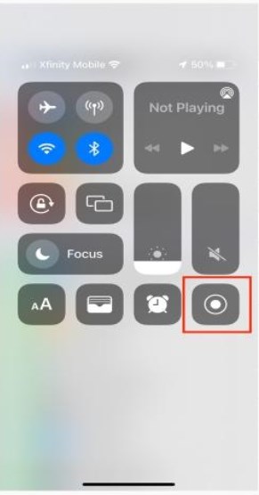 Start Recording on Control Center