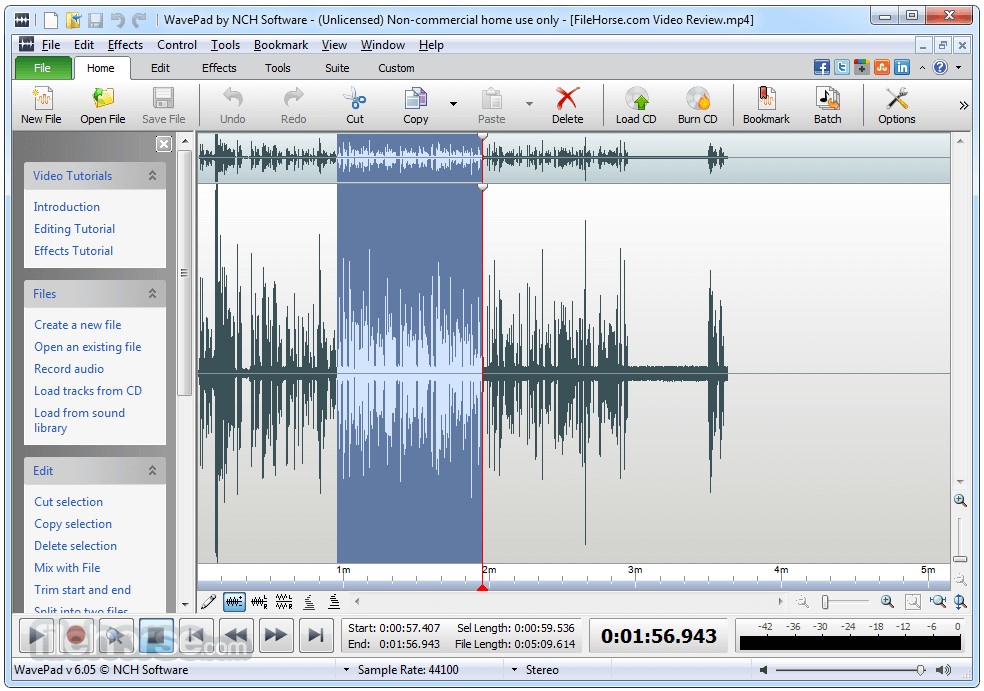 Wavepad Audio Editing Software