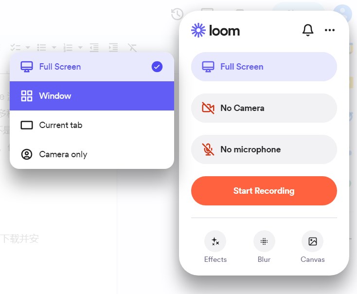 Record screen on Windows using Loom