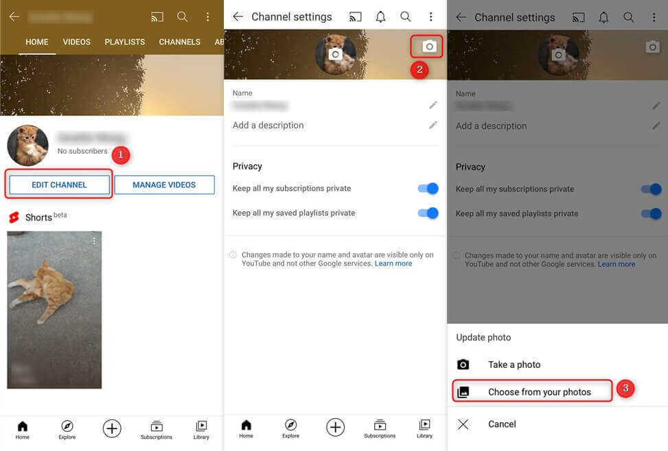 Choose Picture to Change YouTube Background